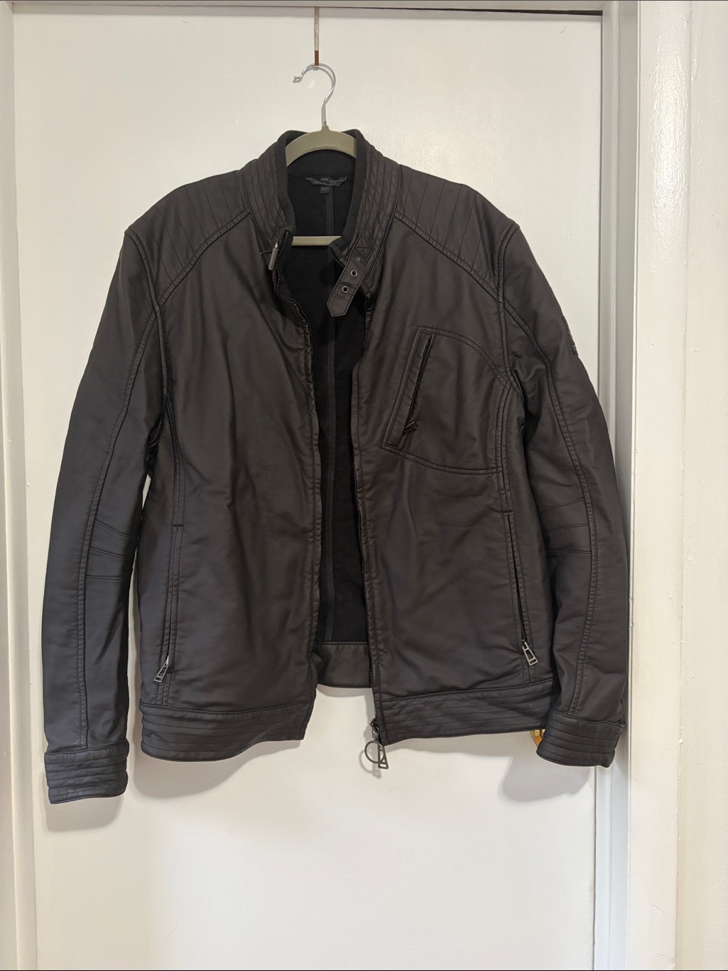 Belstaff Brown Quilted Bomber Jacket